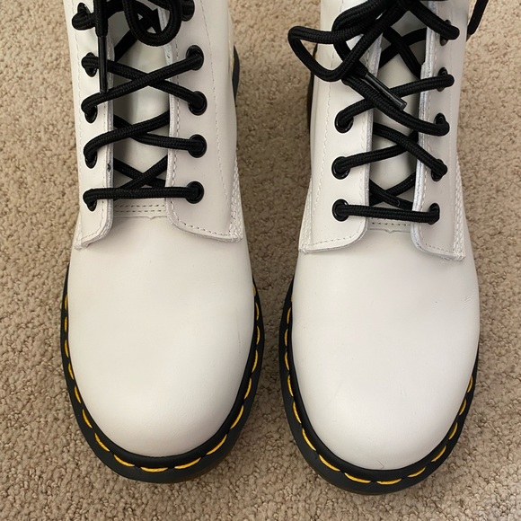 Dr. Martens 1460 smooth White Leather Boots - Picture 2 of 6